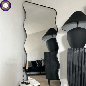 Curvy Framed Abstract Mirror