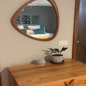 Abstract wooden mirror