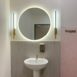 Circular Frameless LED Mirror - 2 Feet