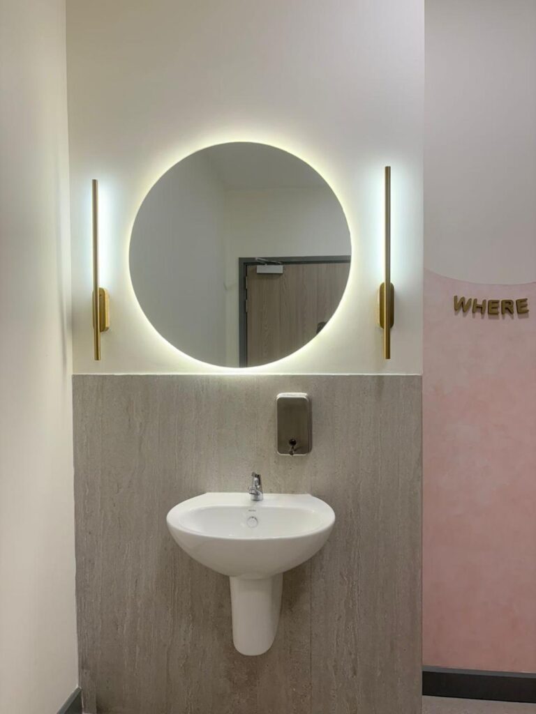 Circular Frameless LED Mirror - 2 Feet