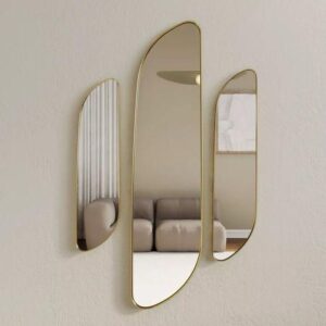 Designer Gold Framed Mirror 3 set