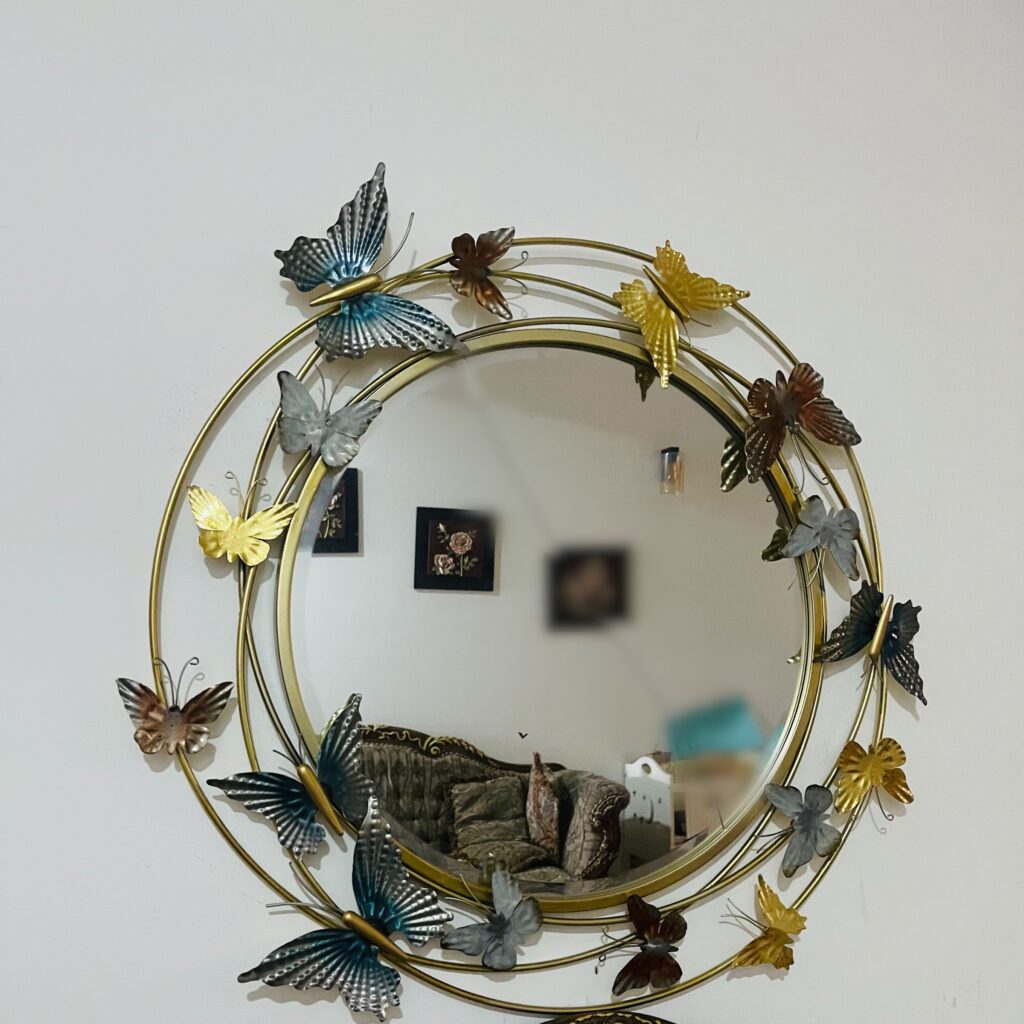 Butterfly metal mirror